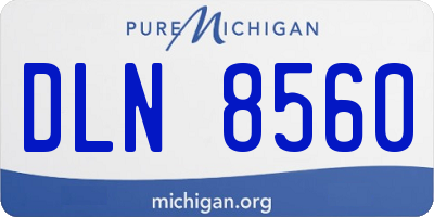 MI license plate DLN8560