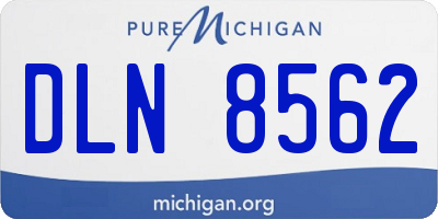 MI license plate DLN8562