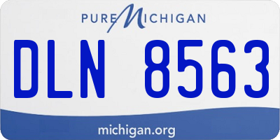 MI license plate DLN8563