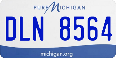 MI license plate DLN8564