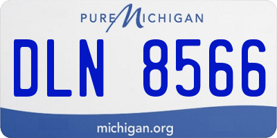 MI license plate DLN8566