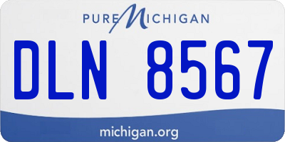 MI license plate DLN8567