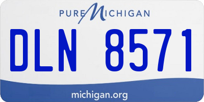 MI license plate DLN8571