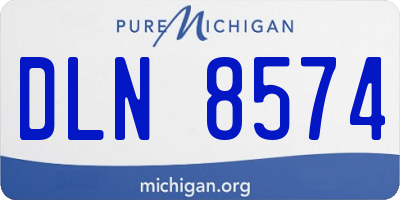MI license plate DLN8574