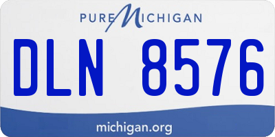 MI license plate DLN8576