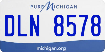 MI license plate DLN8578