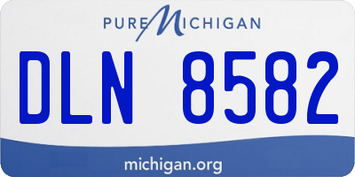 MI license plate DLN8582
