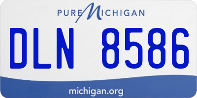 MI license plate DLN8586