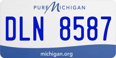 MI license plate DLN8587