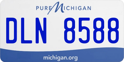 MI license plate DLN8588