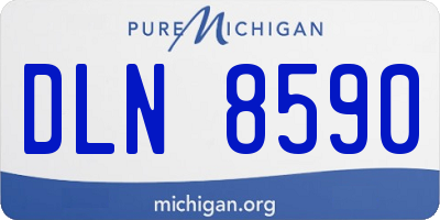 MI license plate DLN8590