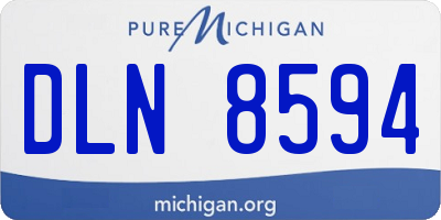 MI license plate DLN8594