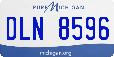 MI license plate DLN8596