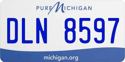 MI license plate DLN8597