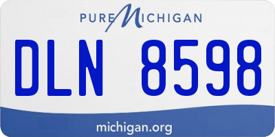 MI license plate DLN8598