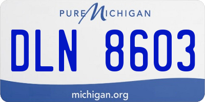 MI license plate DLN8603