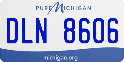 MI license plate DLN8606