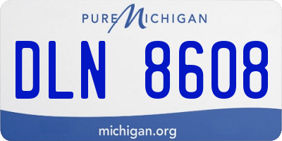 MI license plate DLN8608