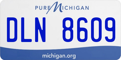 MI license plate DLN8609