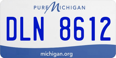MI license plate DLN8612
