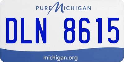MI license plate DLN8615