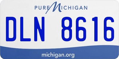 MI license plate DLN8616