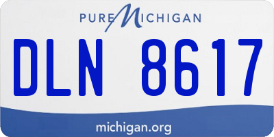 MI license plate DLN8617