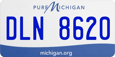 MI license plate DLN8620