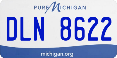 MI license plate DLN8622