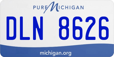 MI license plate DLN8626