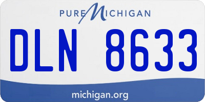 MI license plate DLN8633