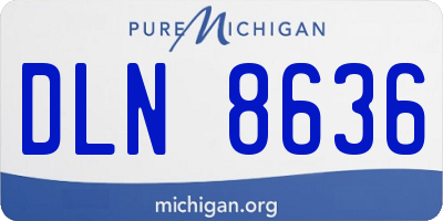 MI license plate DLN8636