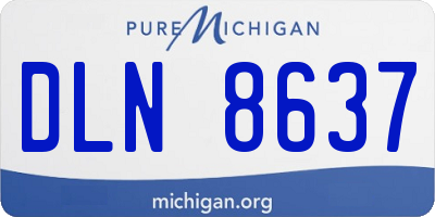 MI license plate DLN8637