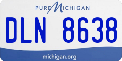 MI license plate DLN8638