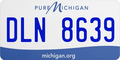 MI license plate DLN8639