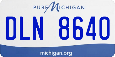MI license plate DLN8640