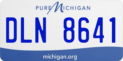 MI license plate DLN8641