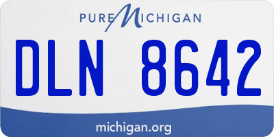 MI license plate DLN8642
