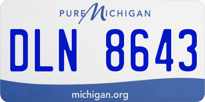 MI license plate DLN8643