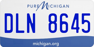 MI license plate DLN8645