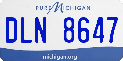 MI license plate DLN8647