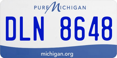 MI license plate DLN8648