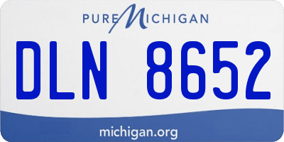 MI license plate DLN8652