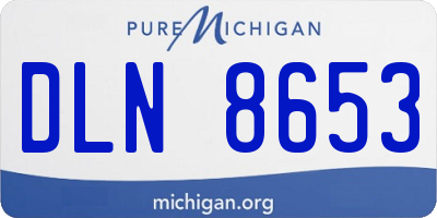 MI license plate DLN8653