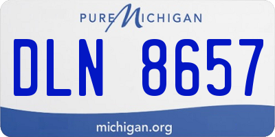 MI license plate DLN8657