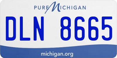 MI license plate DLN8665