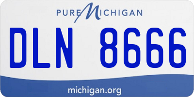 MI license plate DLN8666