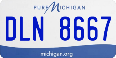 MI license plate DLN8667