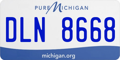 MI license plate DLN8668