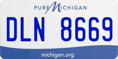 MI license plate DLN8669